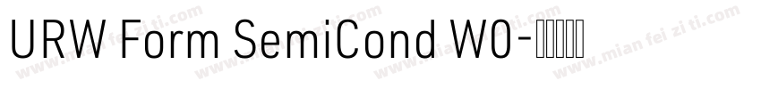 URW Form SemiCond W0字体转换
